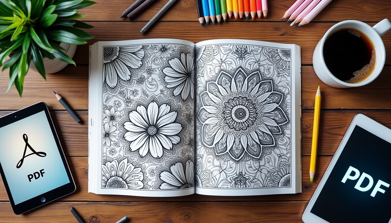 Coloriage adulte à imprimer pdf : ce que le document doit contenir