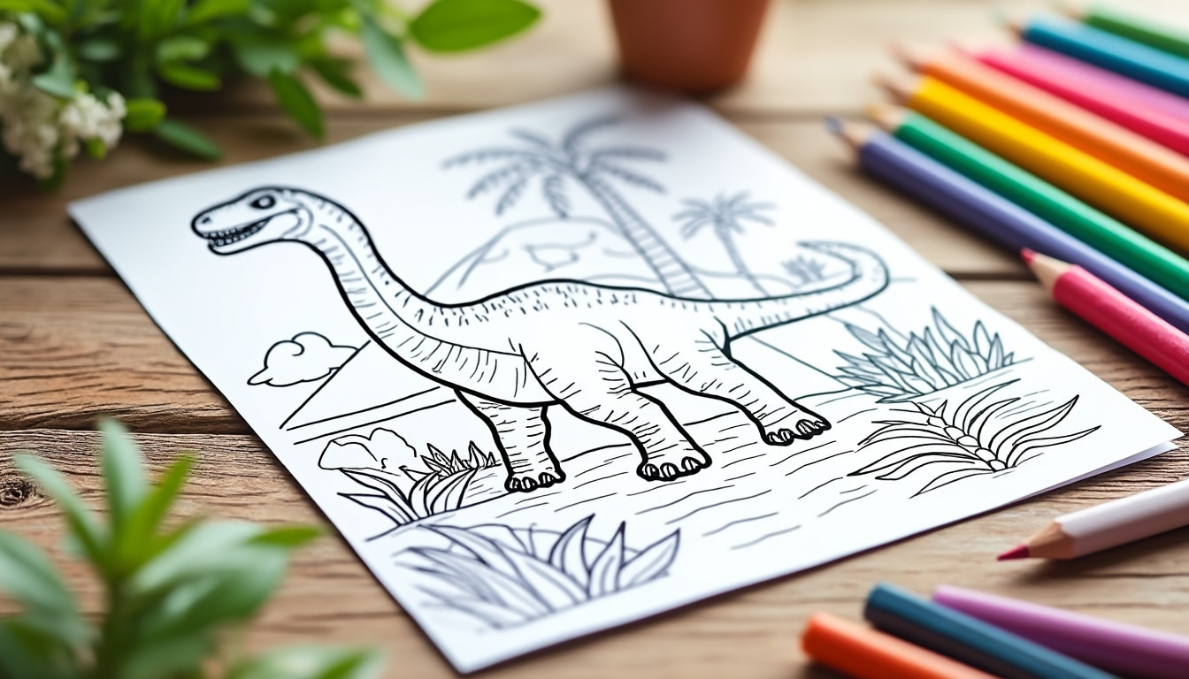 Coloriage dinosaure à imprimer pdf gratuit : le format et les règles