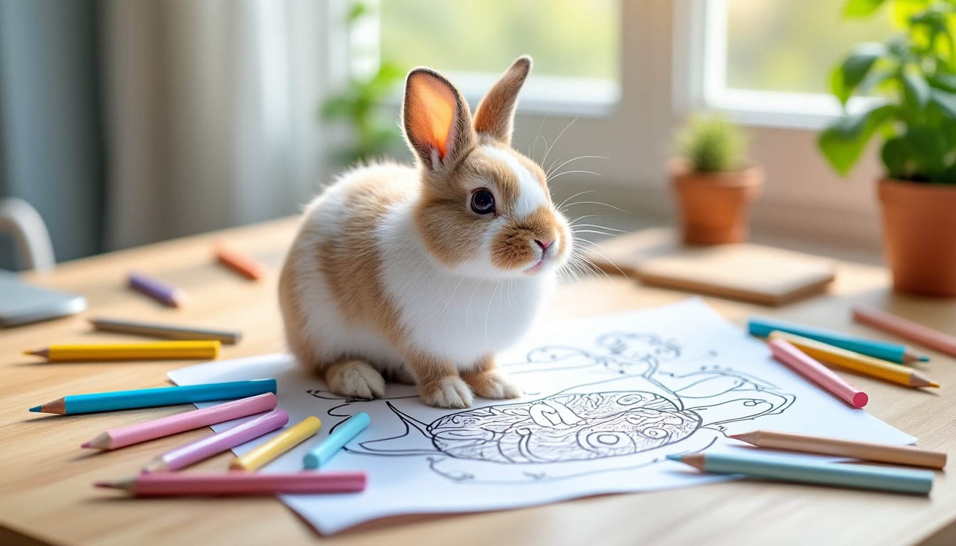 Coloriage lapin à imprimer pdf : le modèle et son mode d’emploi