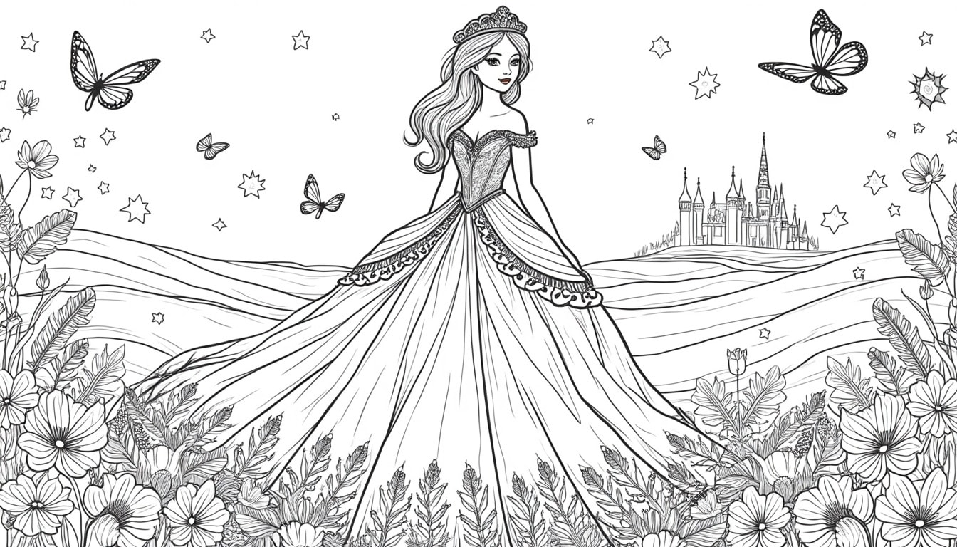 Coloriage princesse à imprimer pdf : ce que le document doit contenir