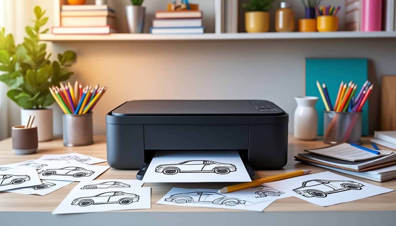 Coloriage voiture à imprimer pdf : où le trouver