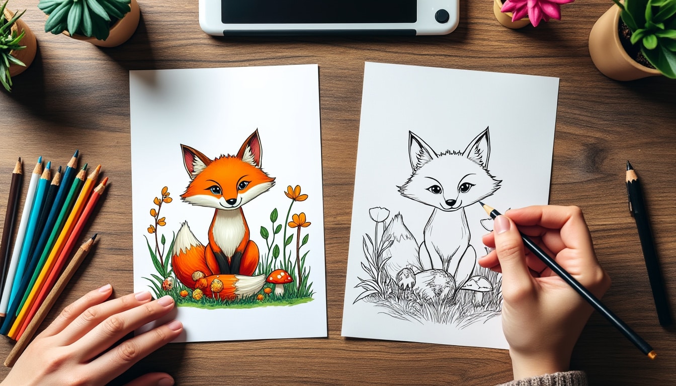 Créer ses propres coloriages à partir d&rsquo;un dessin