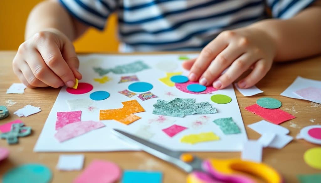 Collage et gommettes : ce que ces gestes travaillent